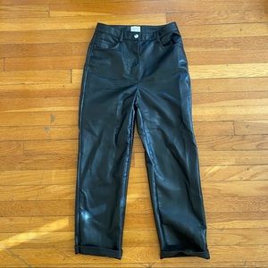 Aritzia Wilfred Melina Leather Pant in Black Size 4!